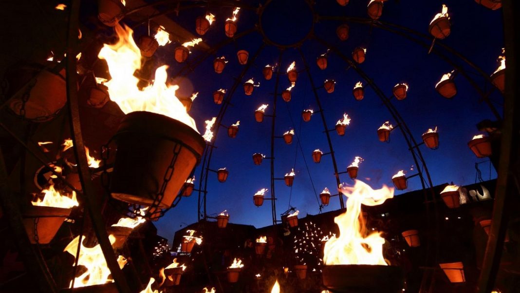 Feux d'hiver à Calais