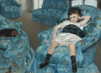 NOUS VOUS SALUONS, MARY… Mary_Cassatt_-_Little_Girl_in_a_Blue_Armchair